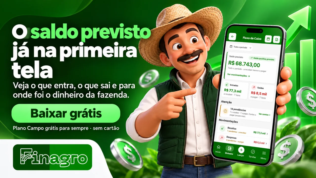 FINAGRO: o saldo previsto da fazenda já na primeira tela