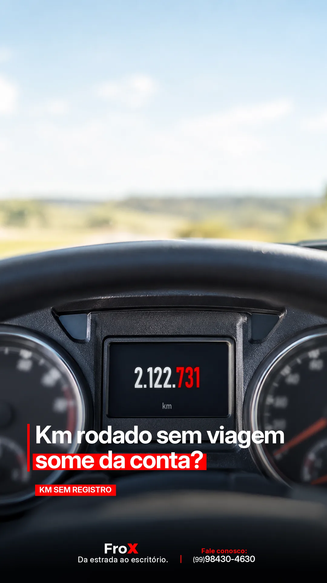 Arte do FroX: km rodado sem viagem some da conta?, sobre o hodômetro de um caminhão