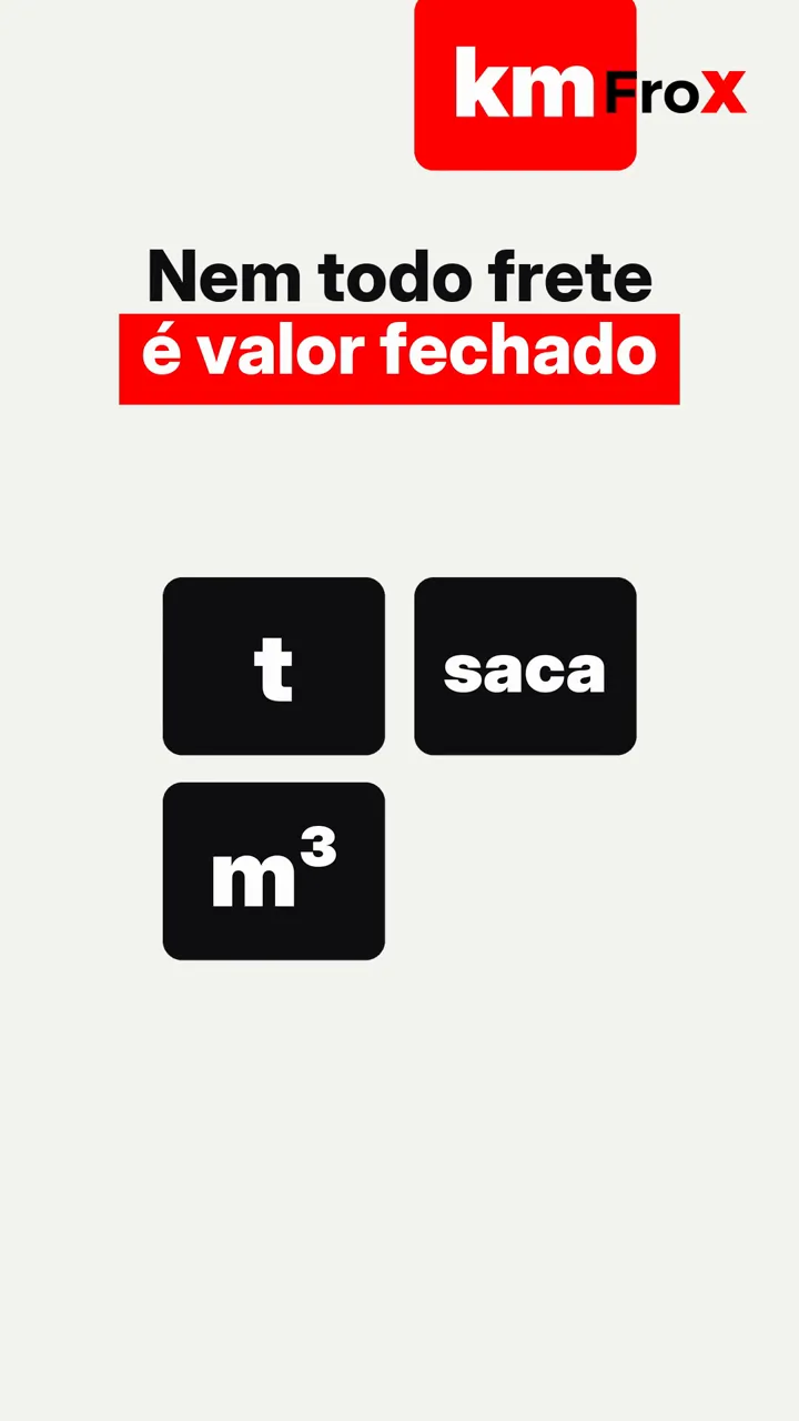 Formulário de viagem do FroX com a forma de cobrança por tonelada e a conta do frete montada